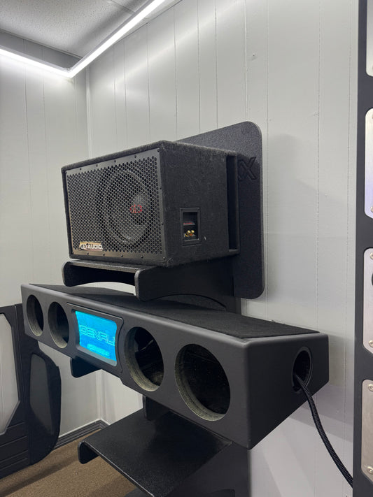 CUSTOM 4 8'S SUBWOOFER BOX 2019-2025 SILVERADO/SIERRA CREWCAB